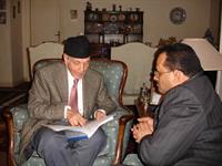 زيارة لمعالي الفريق أركان حرب متقاعد سعد الدين الشاذلي بمنزله بمصر الجديدة - 20-2-2006م
