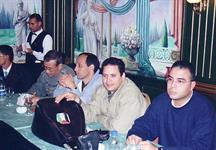 الاول من اليسار الشاعر احمد زرزور وبجواره الشاعر مجدى ابراهيم